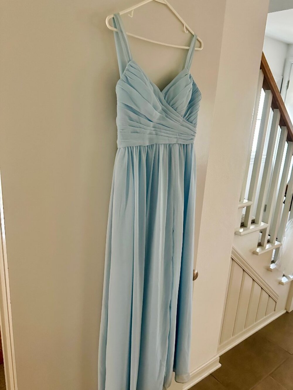 Azazie Aziza Dress - Sky blue